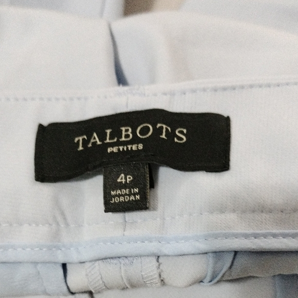 Talbots 4p Morning Glory Blue Capris - Picture 3 of 7